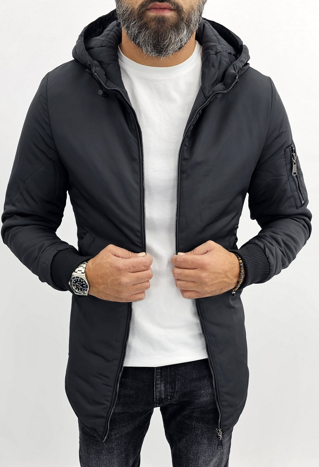 Daniel | Slim Fit Parka Jacket with Hood