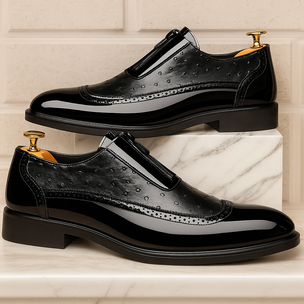 Luciano™ | Genuine Ostrich Leather Slip-On