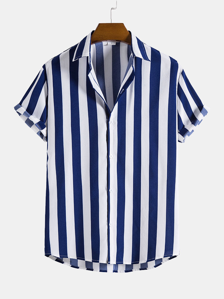 Izaiah | Wide Stripes Stand Shirts