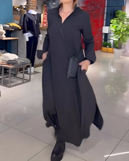 SELENE™ | Long Flowy Dress with Side Slits