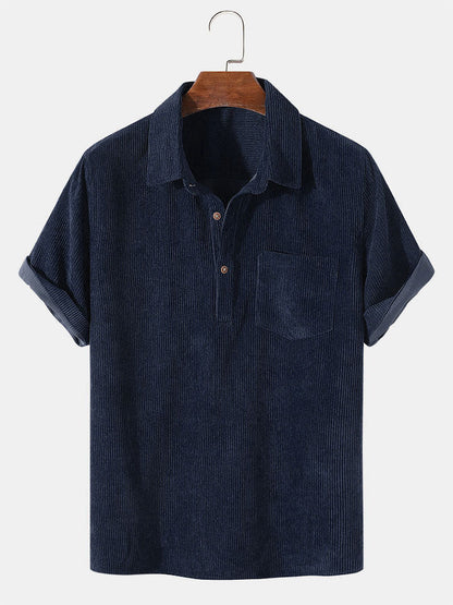 Nathaniel | Solid Short Sleeve Basic Shirts