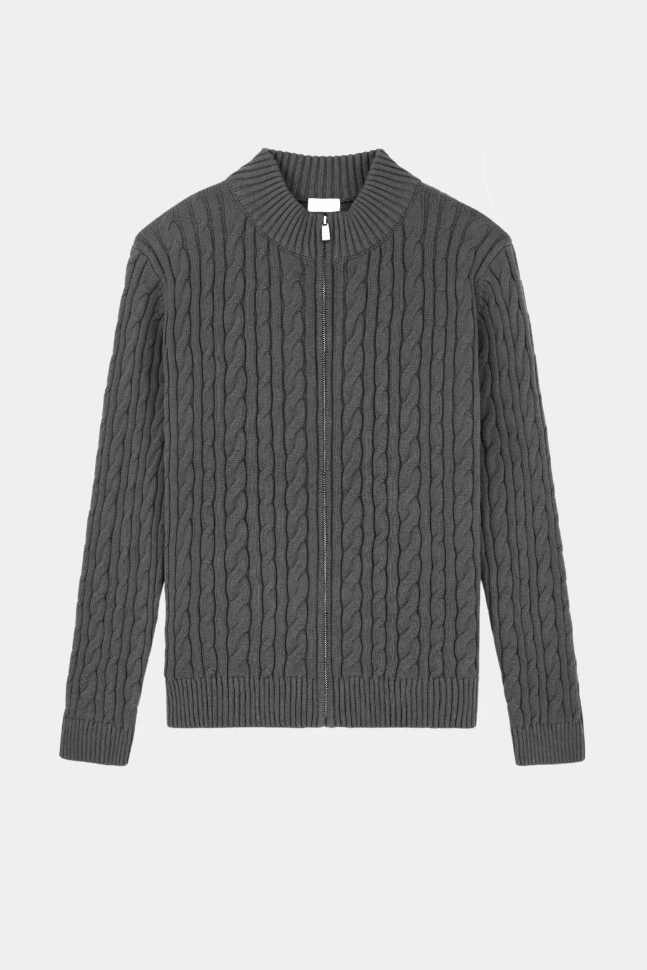 Gordon | Cashmere Cable Knit Full-Zip Sweater
