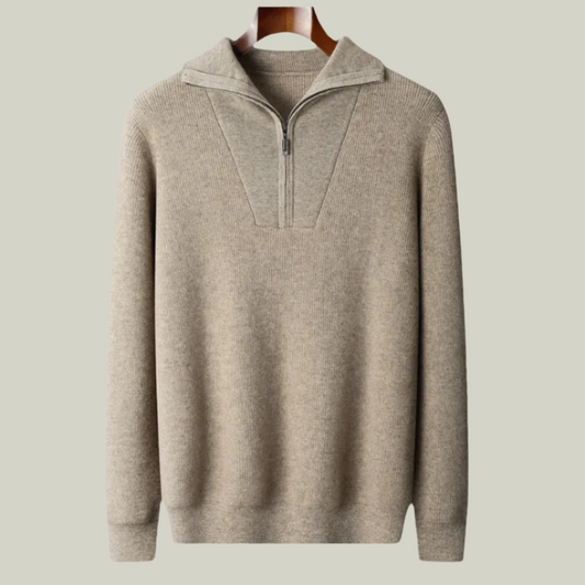 Cuthbert | 100% Cashmere Half-Zip Sweater