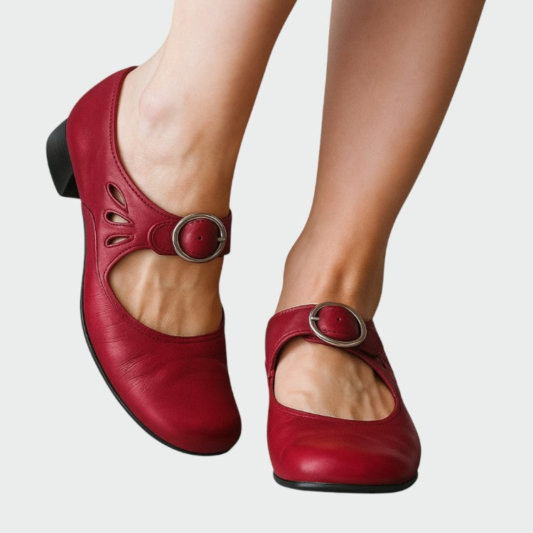 Olivia - Classic Buckle Mary Jane Shoes