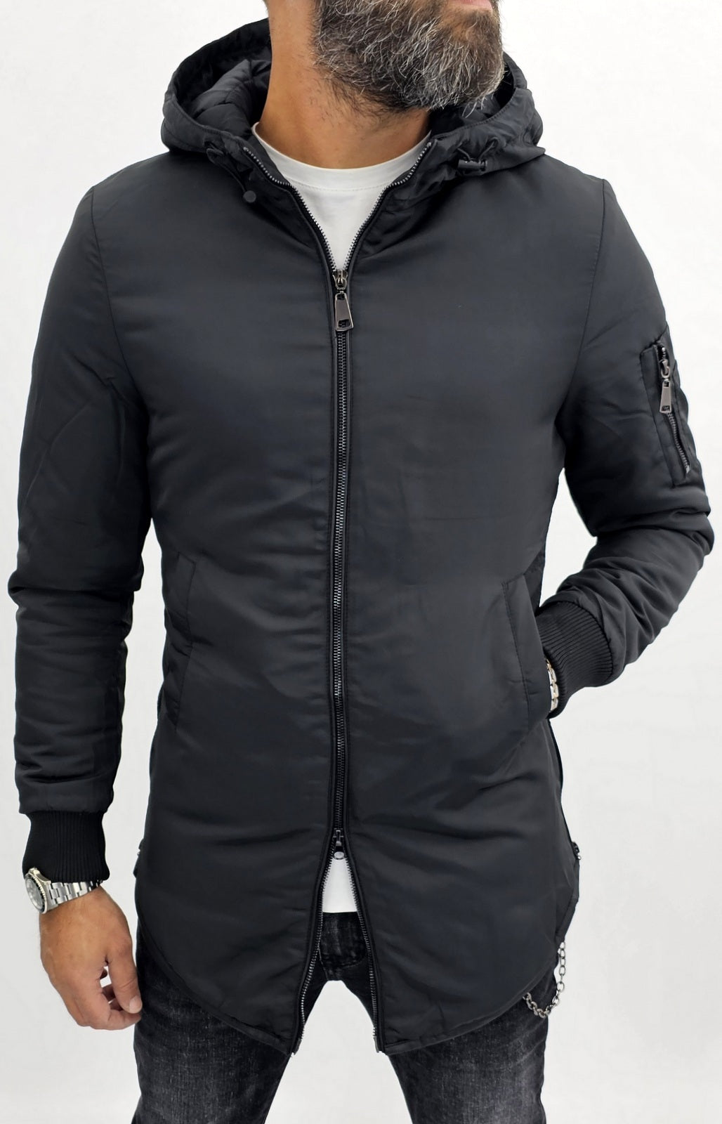 Daniel | Slim Fit Parka Jacket with Hood