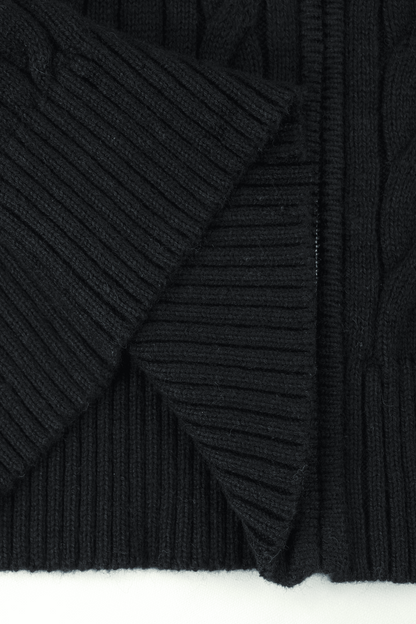 Gordon | Cashmere Cable Knit Full-Zip Sweater