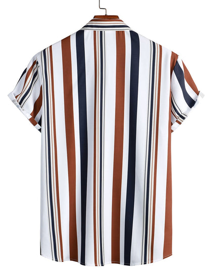 Spencer | Colored Striped Print Shirt