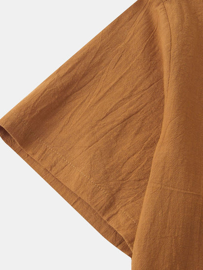 Aurelius | Solid Color Basic Henley Shirts