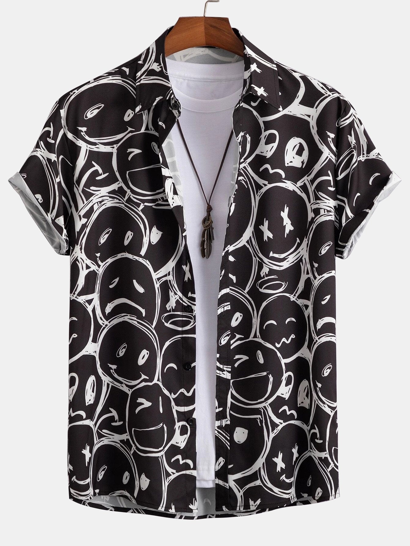 Iverson | Smiley Print Button Up Shirt