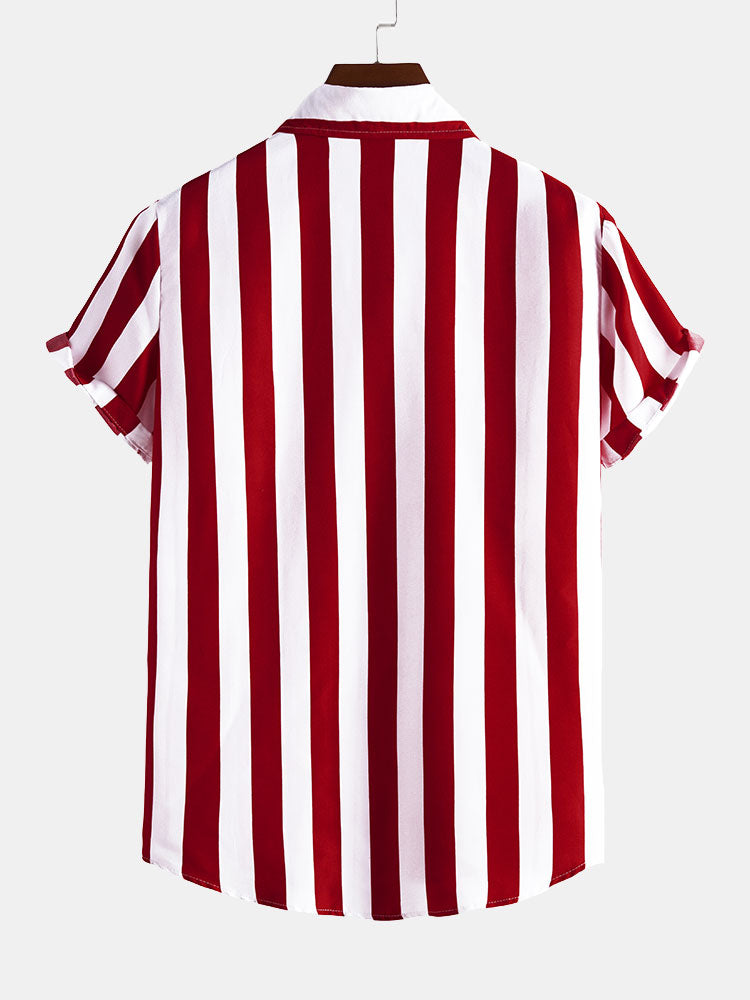 Izaiah | Wide Stripes Stand Shirts