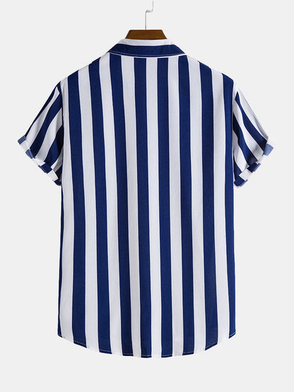 Izaiah | Wide Stripes Stand Shirts