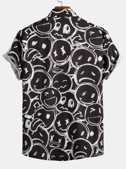 Iverson | Smiley Print Button Up Shirt