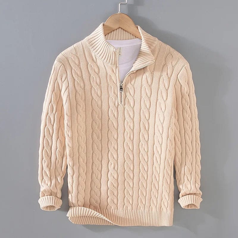 Everett | Half-Zip Cable-Knit Sweater