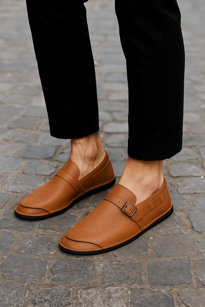 Antonino | Vitale Buckled Genuine Leather Loafers