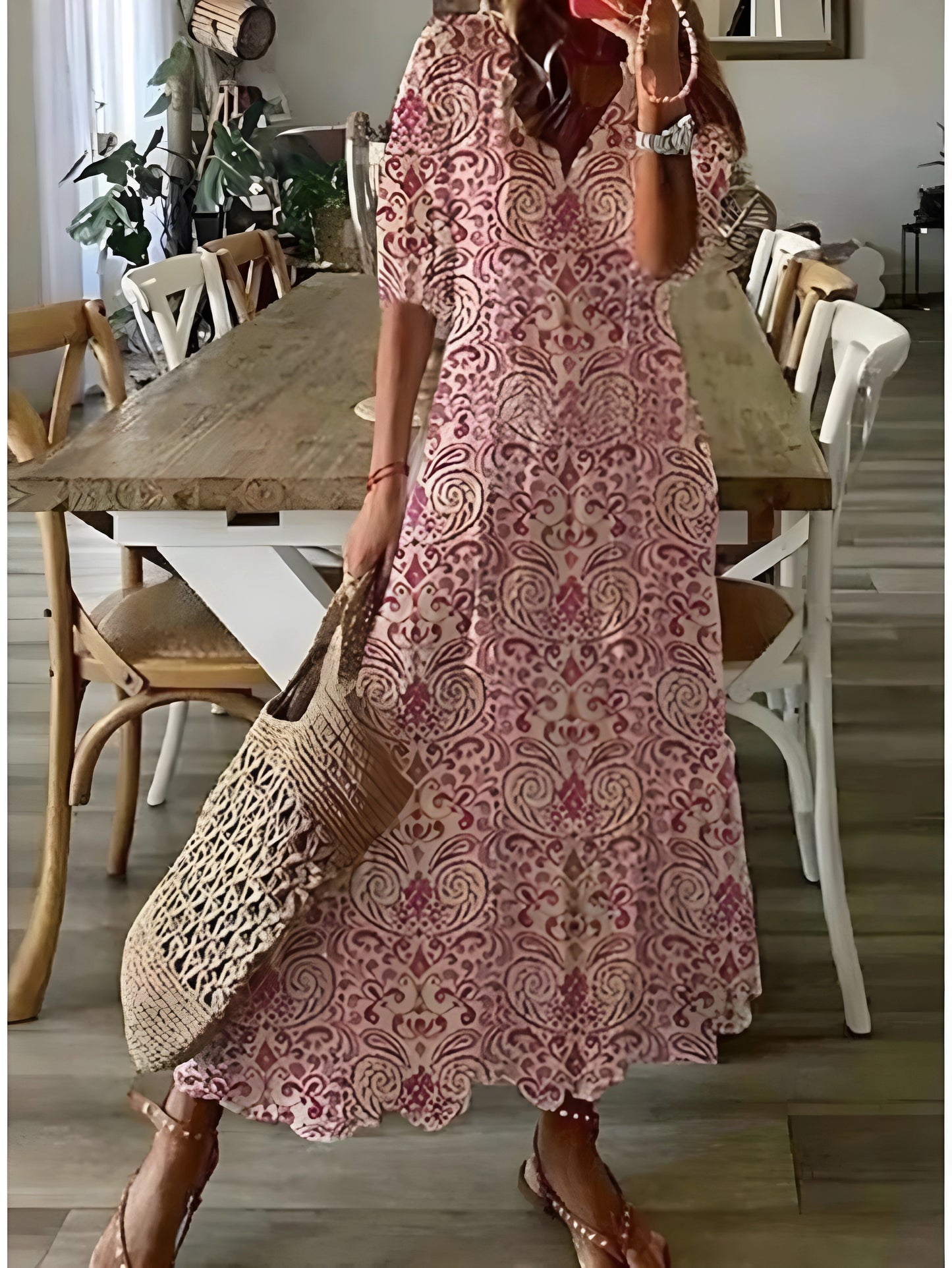 Isabella™ | Bohemian-Style Tummy Flattering Dress