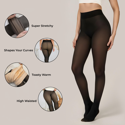 Tummy Covering Fleece Lined Tights