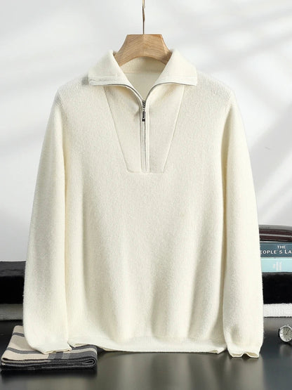 Cuthbert | 100% Cashmere Half-Zip Sweater