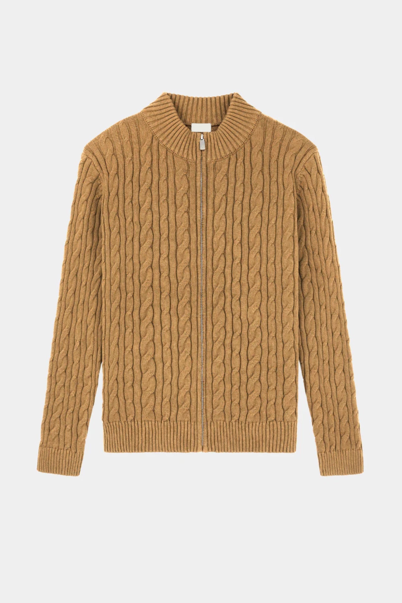 Gordon | Cashmere Cable Knit Full-Zip Sweater