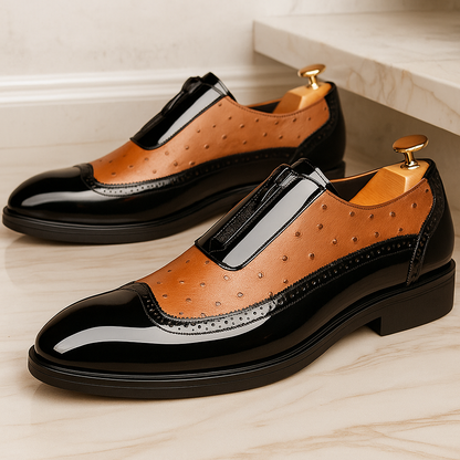 Luciano™ | Genuine Ostrich Leather Slip-On