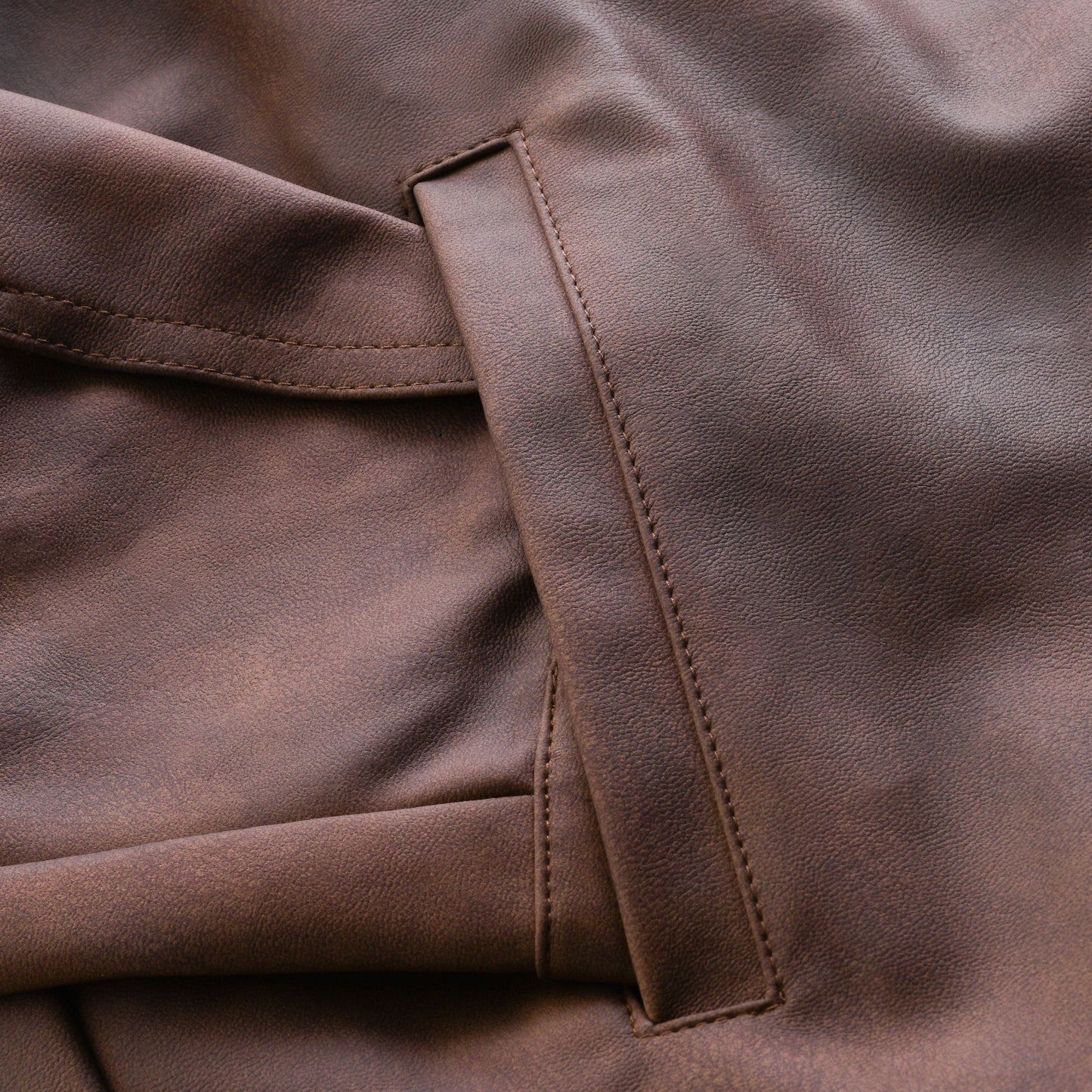 Men's Zipper Leather Jacket 98679789U