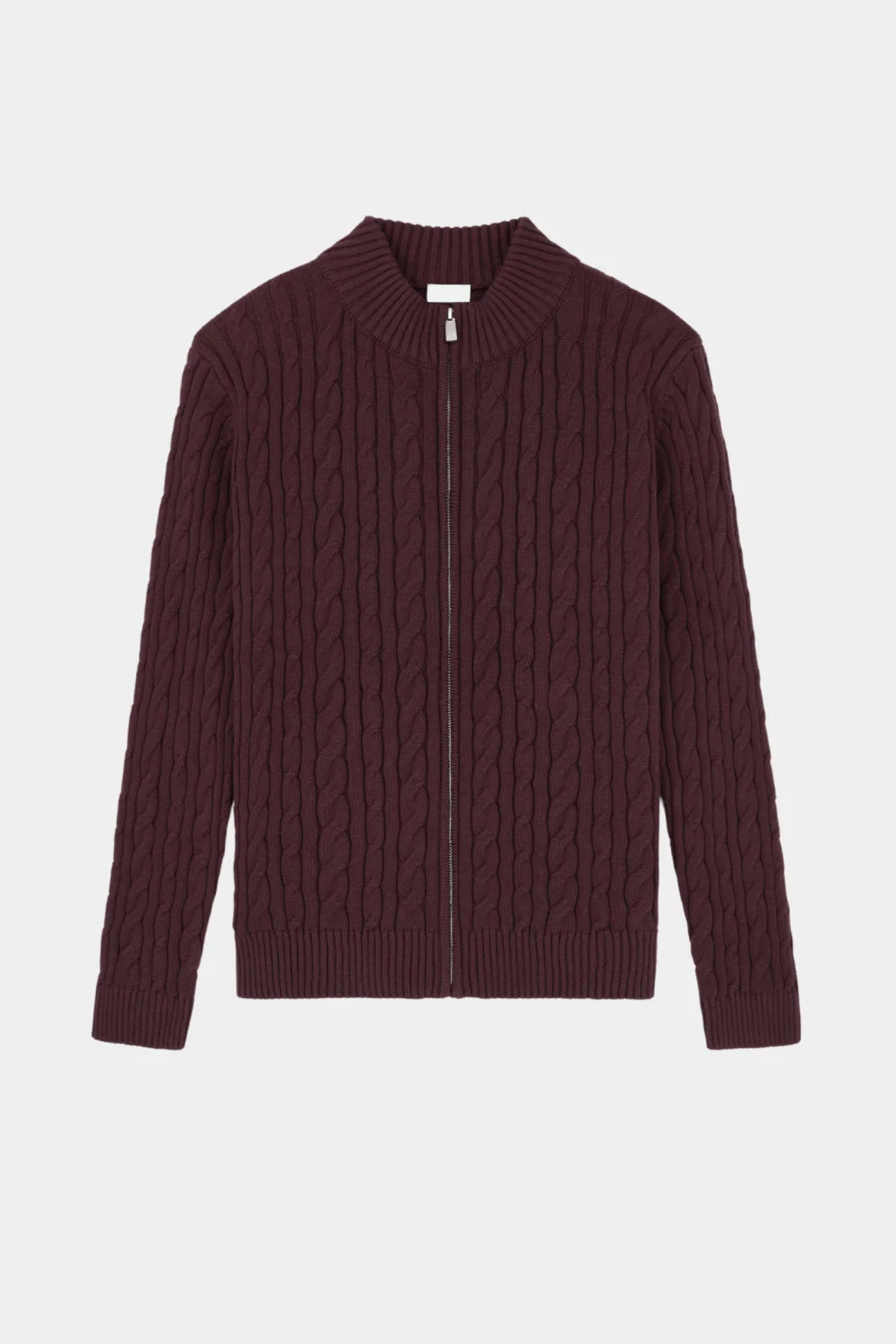 Gordon | Cashmere Cable Knit Full-Zip Sweater