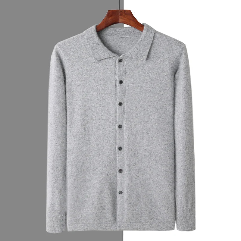 Ellett | 100% Cashmere Polo Button