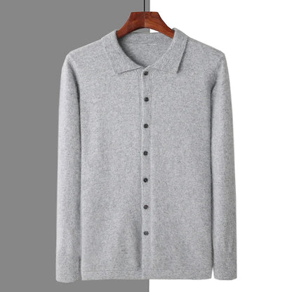 Ellett | 100% Cashmere Polo Button
