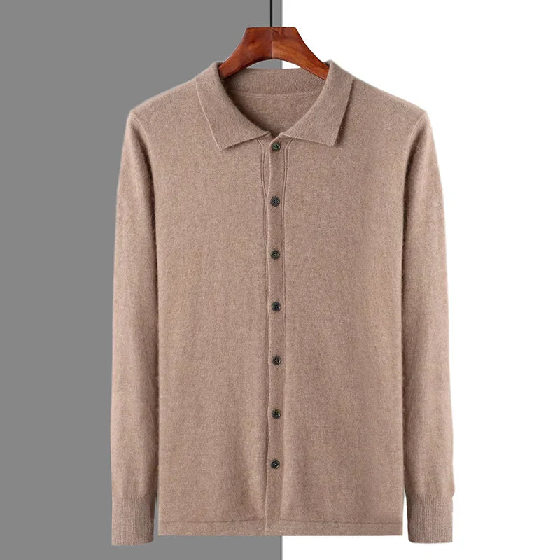 Ellett | 100% Cashmere Polo Button