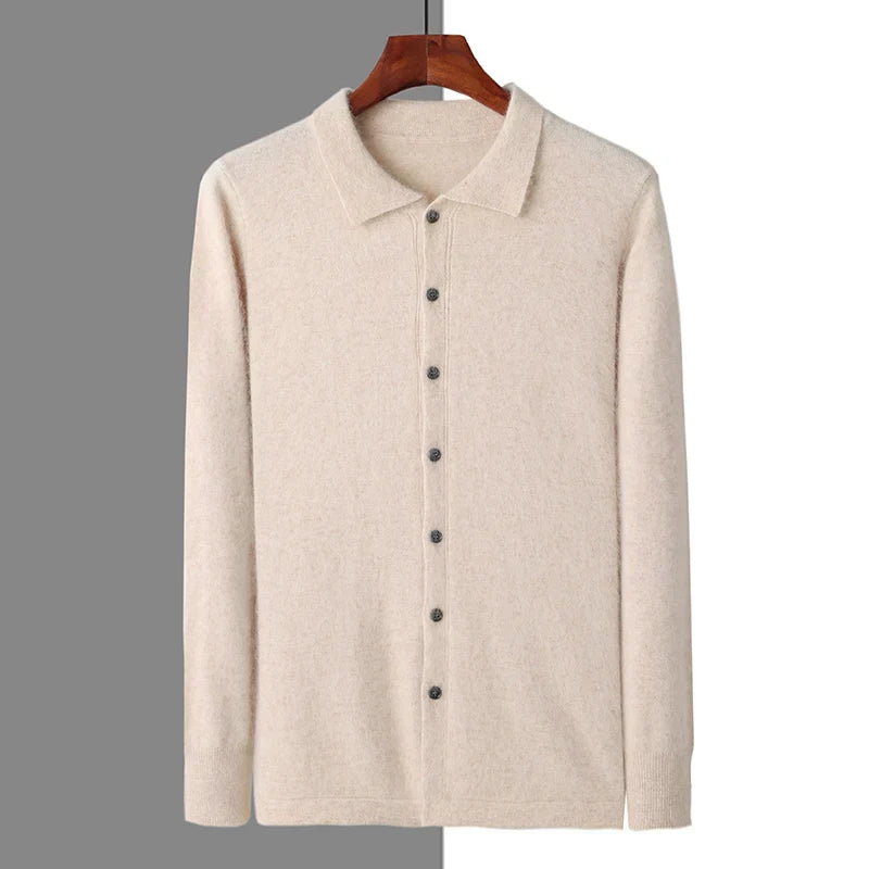 Ellett | 100% Cashmere Polo Button