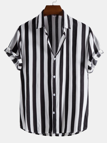 Izaiah | Wide Stripes Stand Shirts