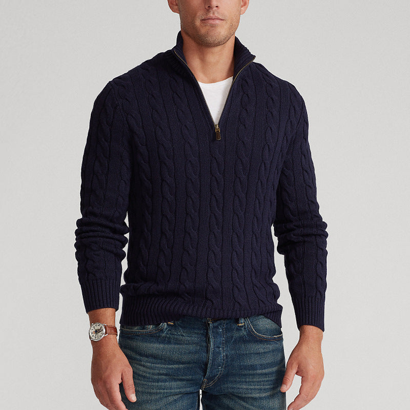 Everett | Half-Zip Cable-Knit Sweater