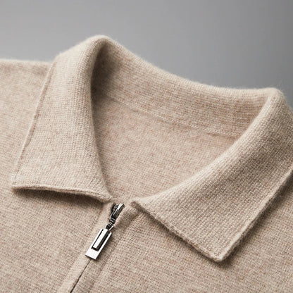 Gary | Men’s Cashmere Knitted Zip-Through Jacket