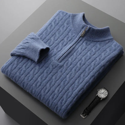 Edison | 100% Cashmere Quarter-Zip Sweater
