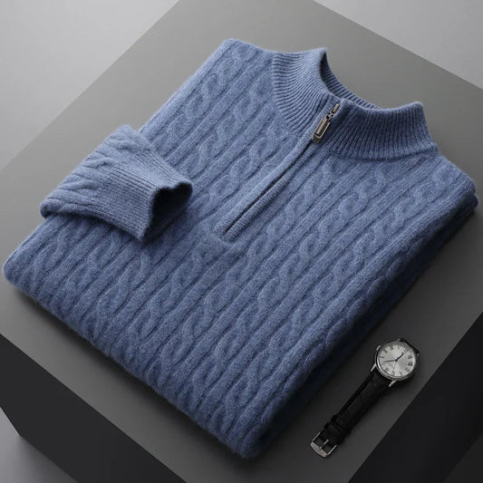 Edison | 100% Cashmere Quarter-Zip Sweater