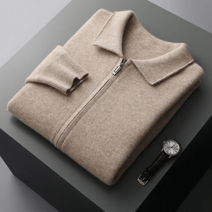 Gary | Men’s Cashmere Knitted Zip-Through Jacket