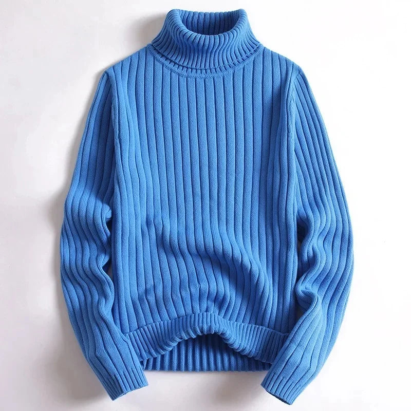 Harrison | Ribbed Knit Pullover with Turtleneck
