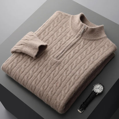Edison | 100% Cashmere Quarter-Zip Sweater