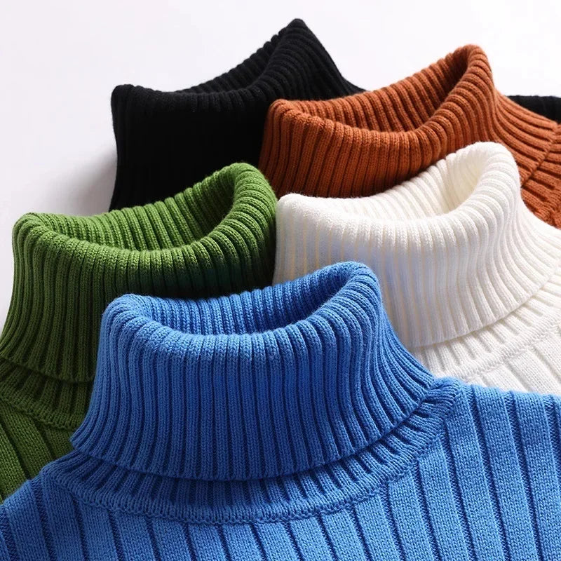 Harrison | Ribbed Knit Pullover with Turtleneck