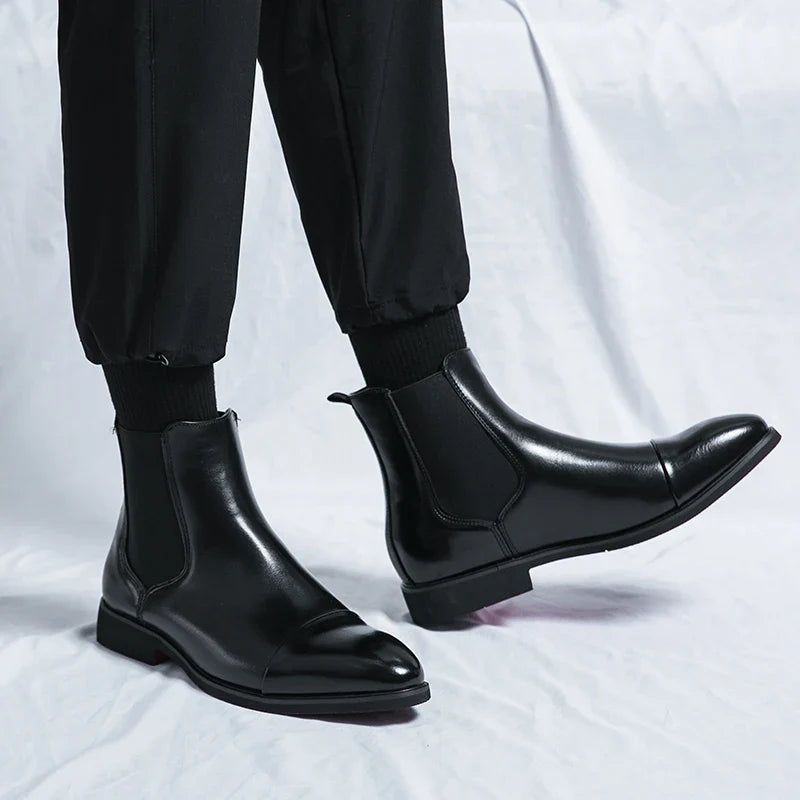 Franzese Genuine Leather Chelsea Boots