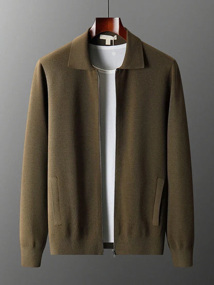 Gary | Men’s Cashmere Knitted Zip-Through Jacket