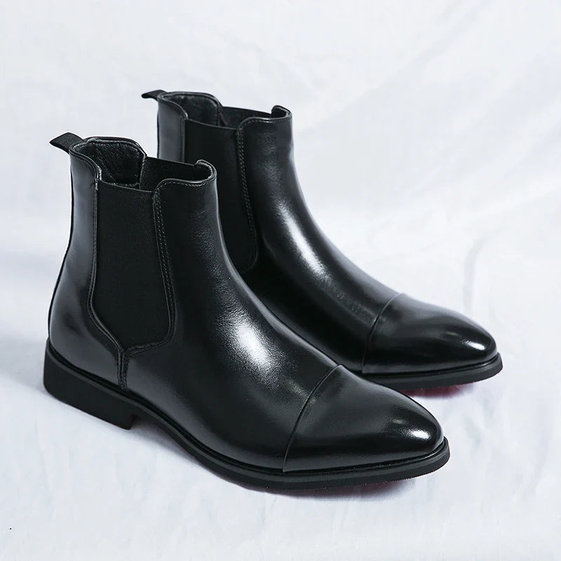 Franzese Genuine Leather Chelsea Boots