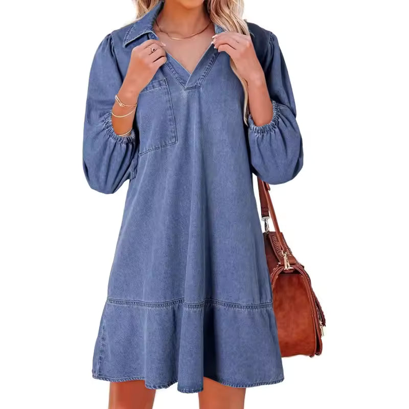 Avery™ | Tummy Flattering Denim Dress