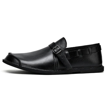 Antonino | Vitale Buckled Genuine Leather Loafers
