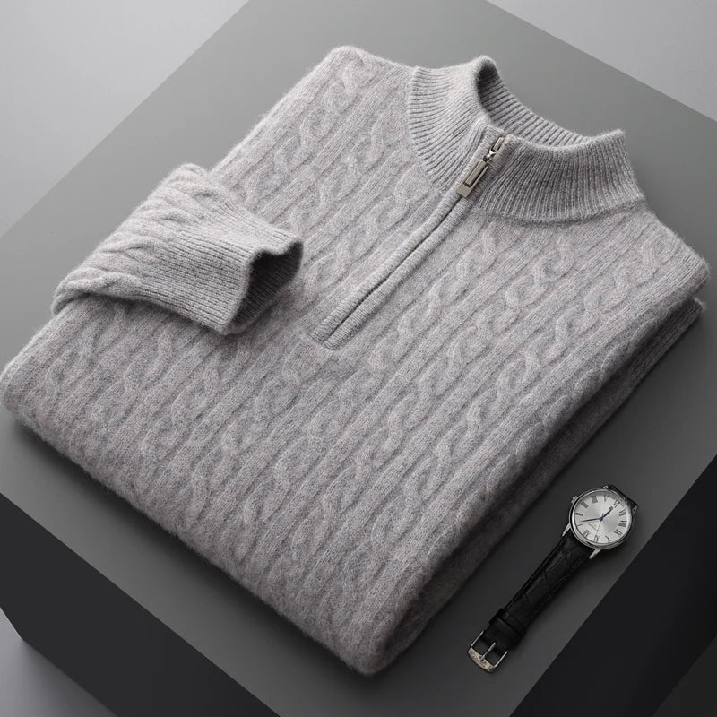 Edison | 100% Cashmere Quarter-Zip Sweater