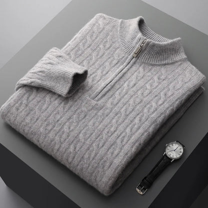 Edison | 100% Cashmere Quarter-Zip Sweater