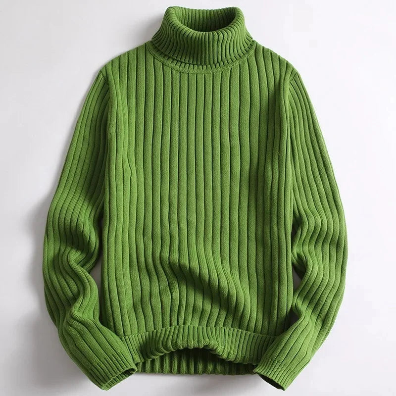 Harrison | Ribbed Knit Pullover with Turtleneck