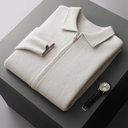 Gary | Men’s Cashmere Knitted Zip-Through Jacket