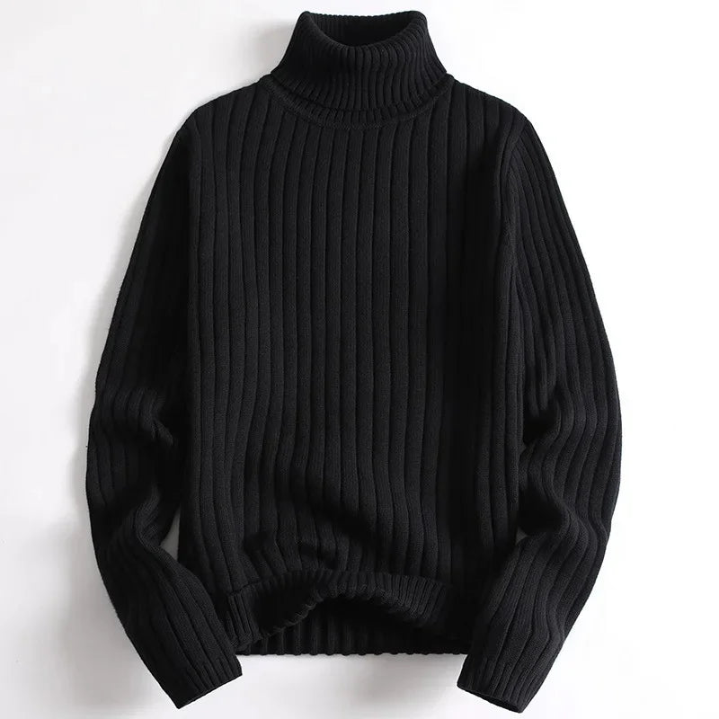 Harrison | Ribbed Knit Pullover with Turtleneck