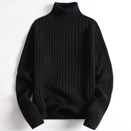 Harrison | Ribbed Knit Pullover with Turtleneck