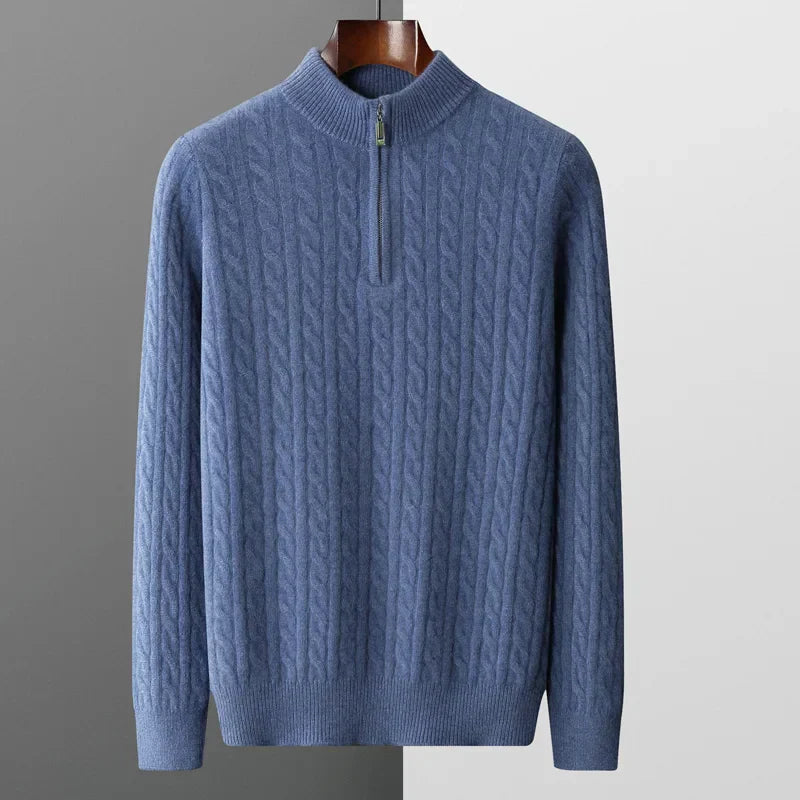 Edison | 100% Cashmere Quarter-Zip Sweater